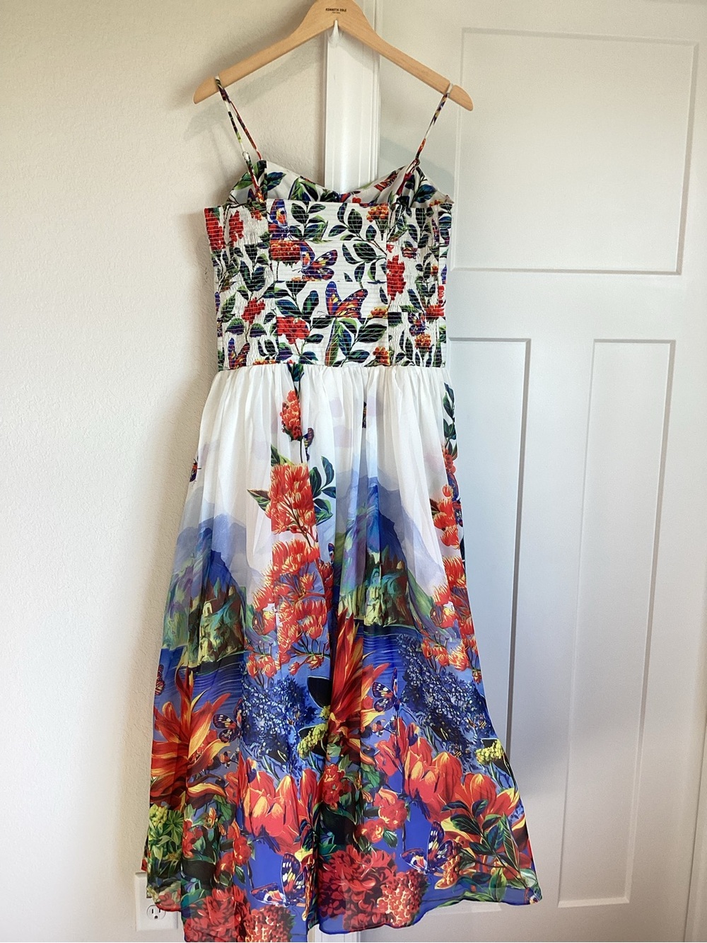✨Anthropologie Muse Basque Waist Midi Dress Sleeveless Sweetheart New Large - Picture 11 of 14